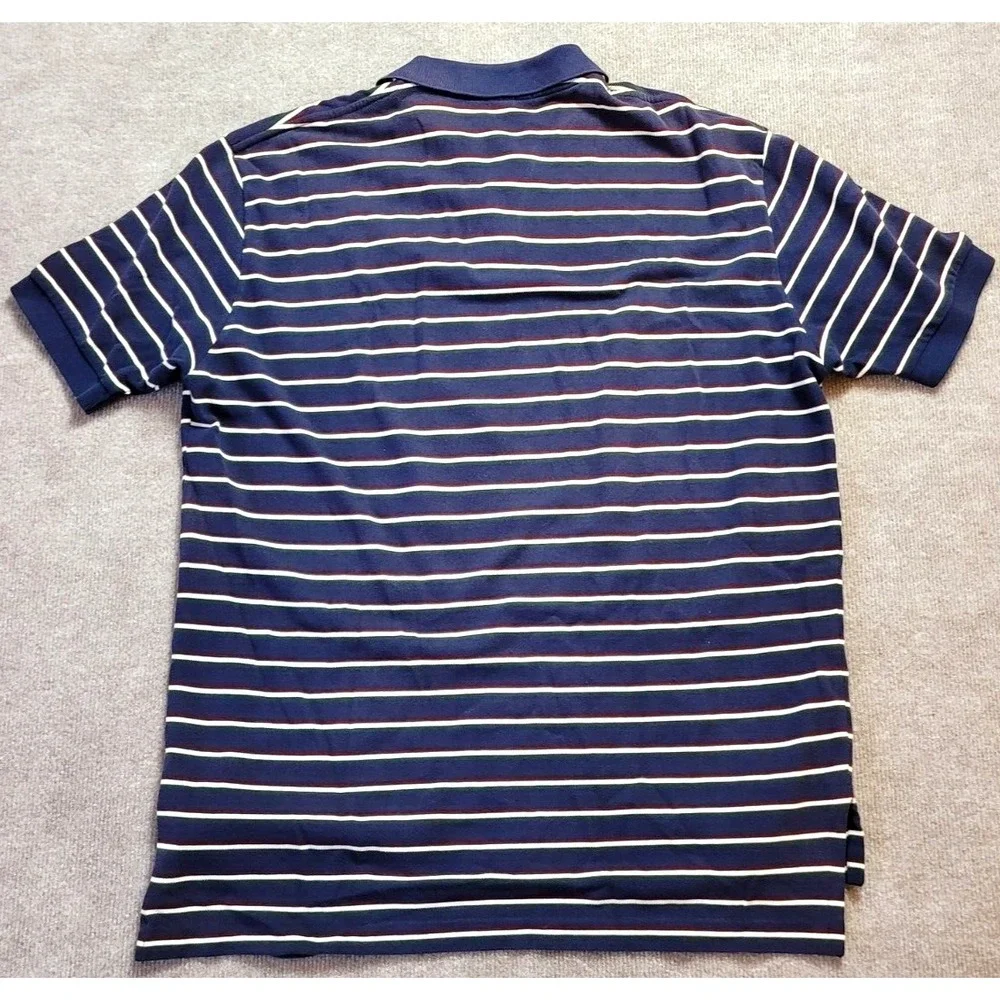VTG POLO RALPH LAUREN POLO SHIRT ADULT STRIPED CASUAL‎ SHORT SLEEVES MENS LARGE